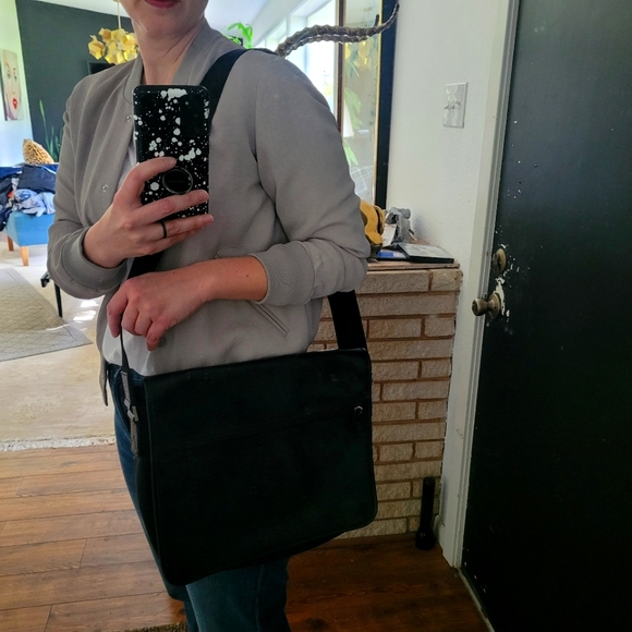 Salvatore Ferragamo Men's Leather Nylon Messenger Bag - Picture 16 of 16